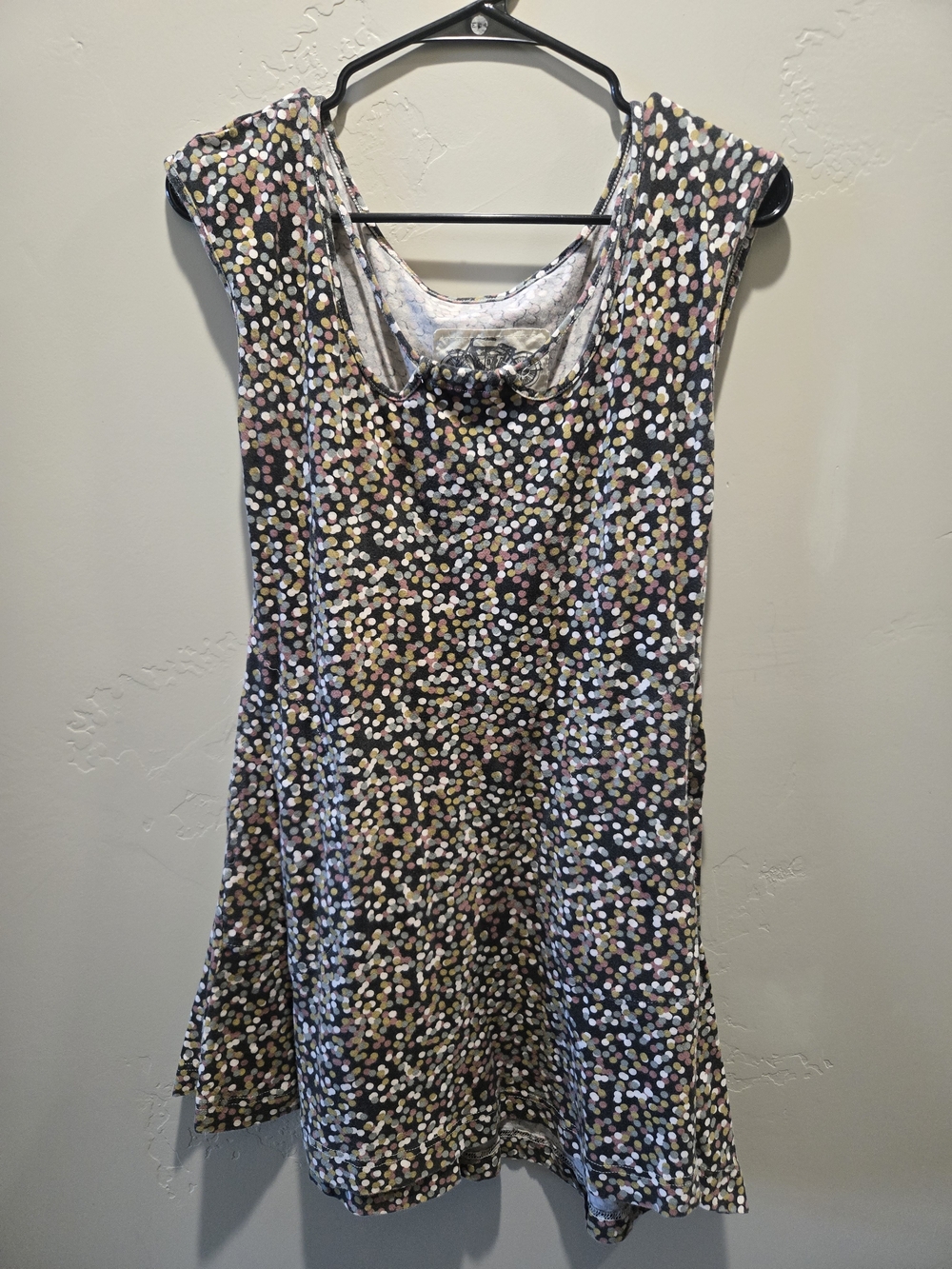 Effie's Heart Multicolor Dot Dress With Strap Neck